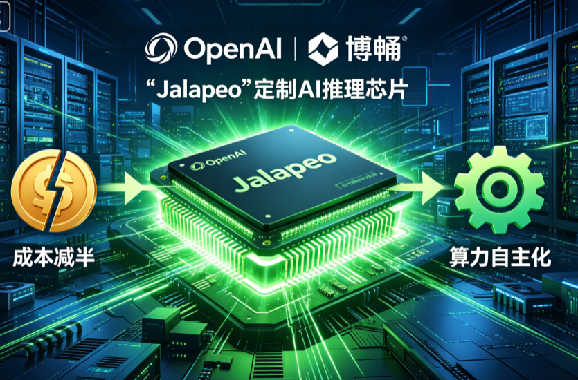 OpenAI联合博通发布首款定制AI推理芯片“Jalapeo”：成本减半，算力自主化提速