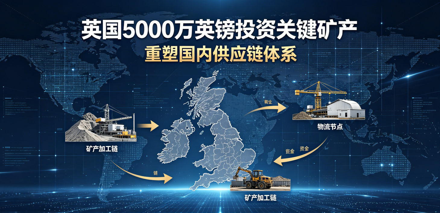 英国5000万英镑投资关键矿产重塑供应链